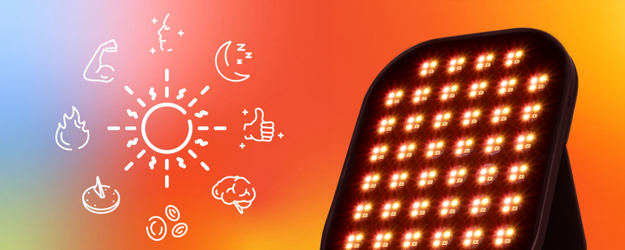 Panel LED z funkcją światła IR Humanas LumiCare - czarny